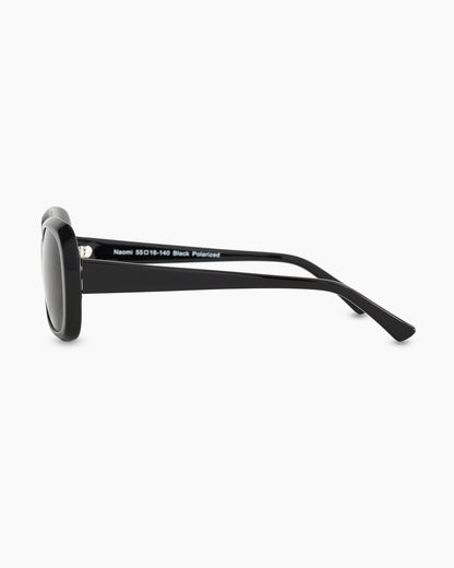 Naomi Polarized Acetate Sunglasses - One Size / Black with Grey lens