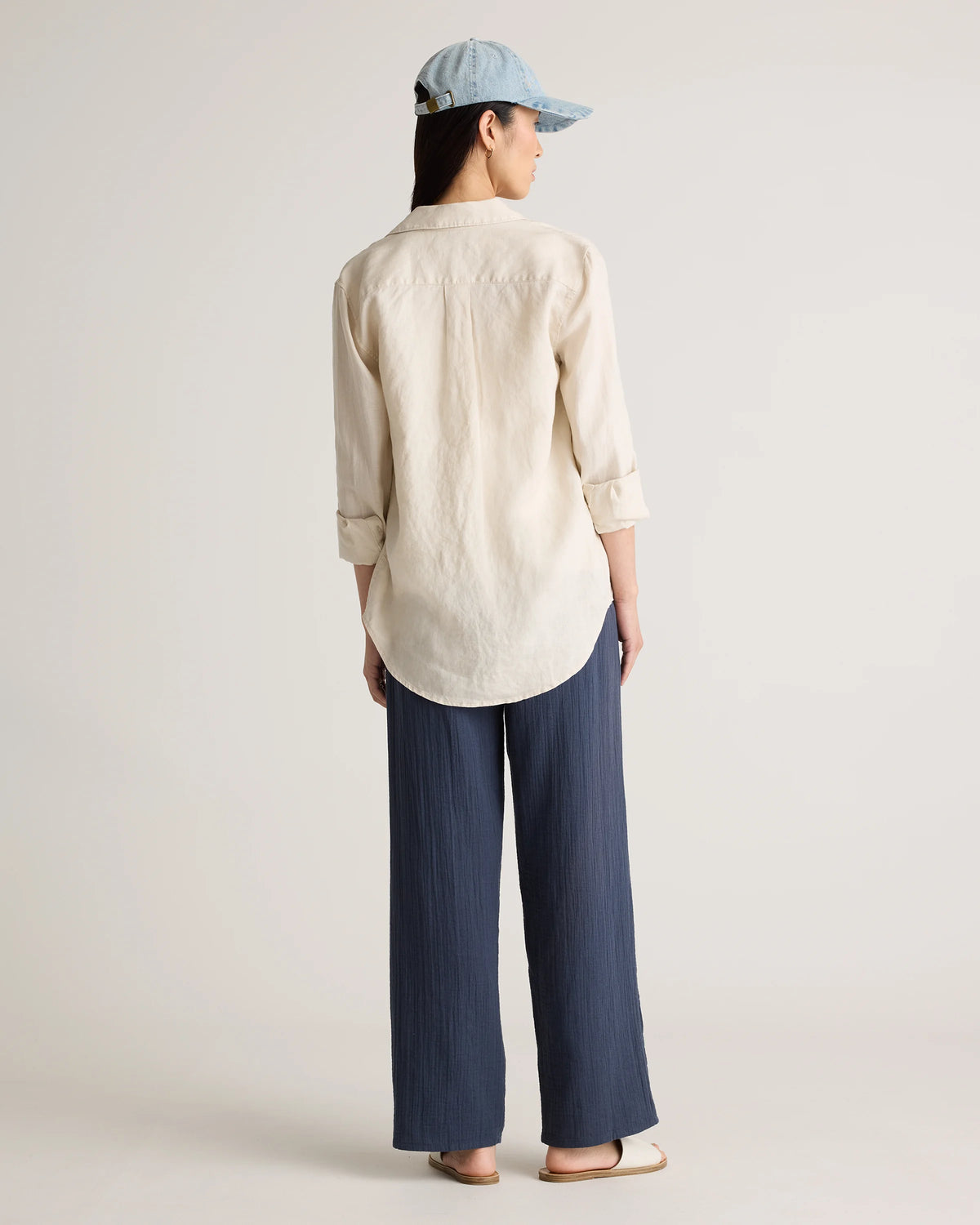 100% Organic Cotton Gauze Straight Leg Pants - XS / Spiced Orange