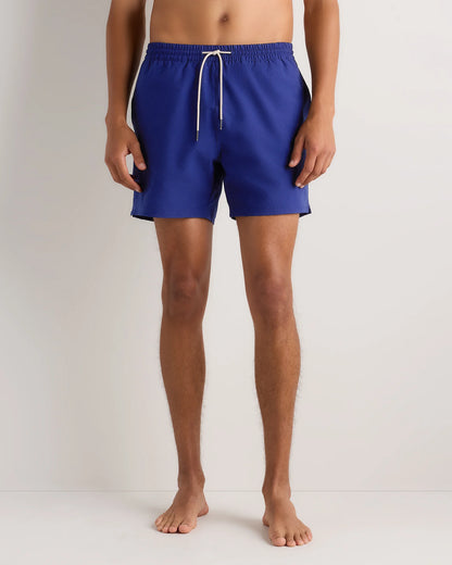 Seersucker Swim Trunks - 5.5" - S / Navy Seersucker
