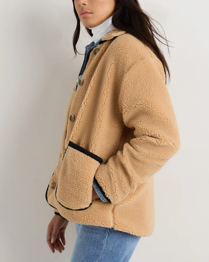 Sherpa Barn Jacket - XS / Camel/Black