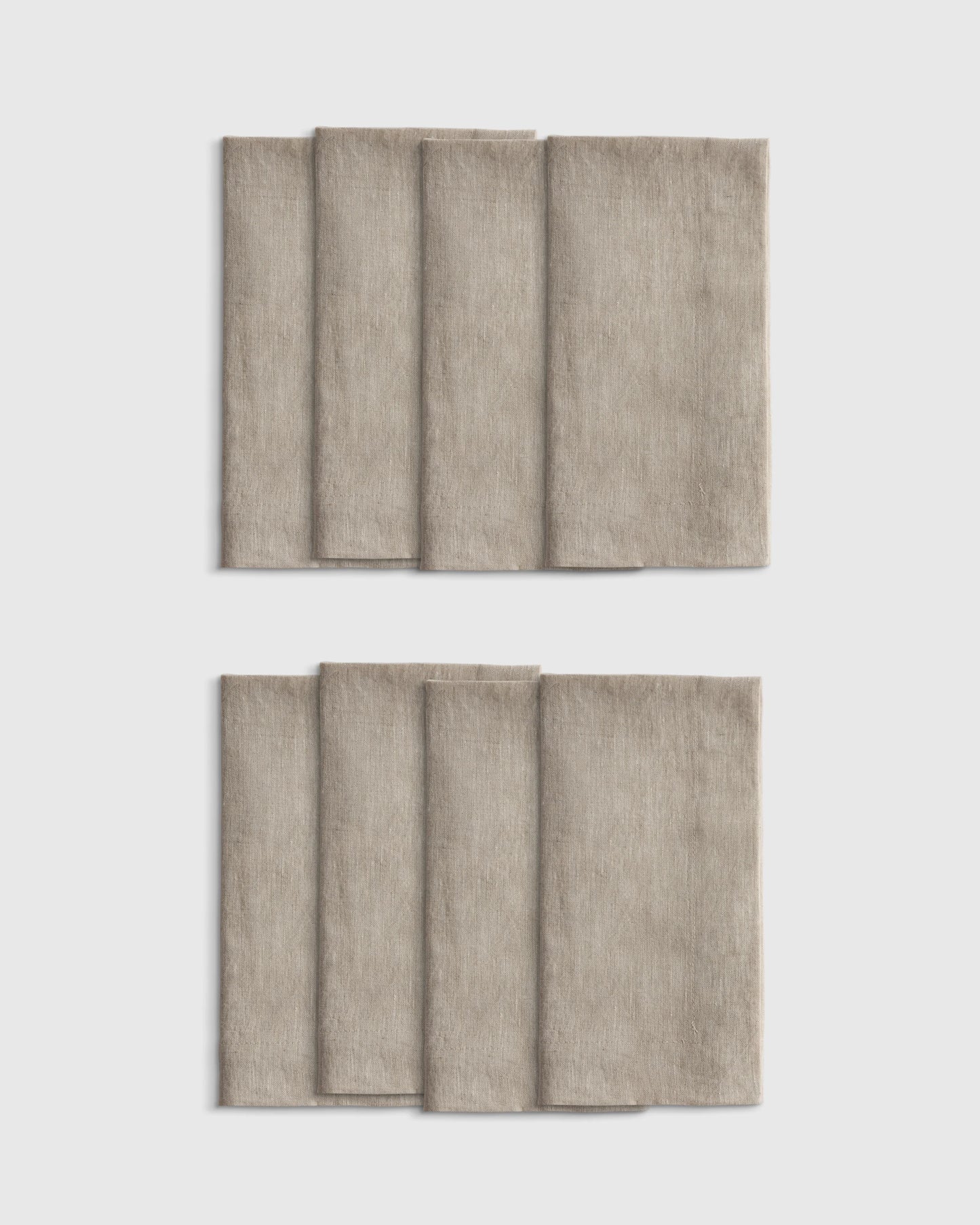 European Linen Wide-Hem Napkins (Set of 8) - One Size / Willowleaf Gingham