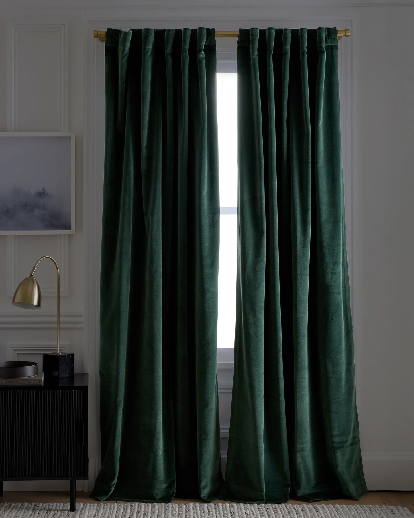 Cotton Velvet True Blackout Curtain - 48x84 / Ivory