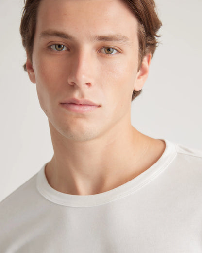 Cotton Modal Long Sleeve Tee - S / Heather Grey