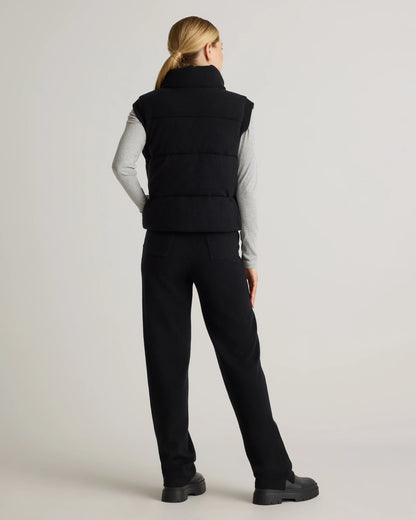 Mongolian Cashmere Puffer Vest - XS / Black