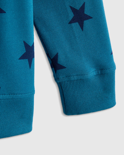 Organic Cotton French Terry Crew Neck Sweatshirt - 2T / Heart Graphic