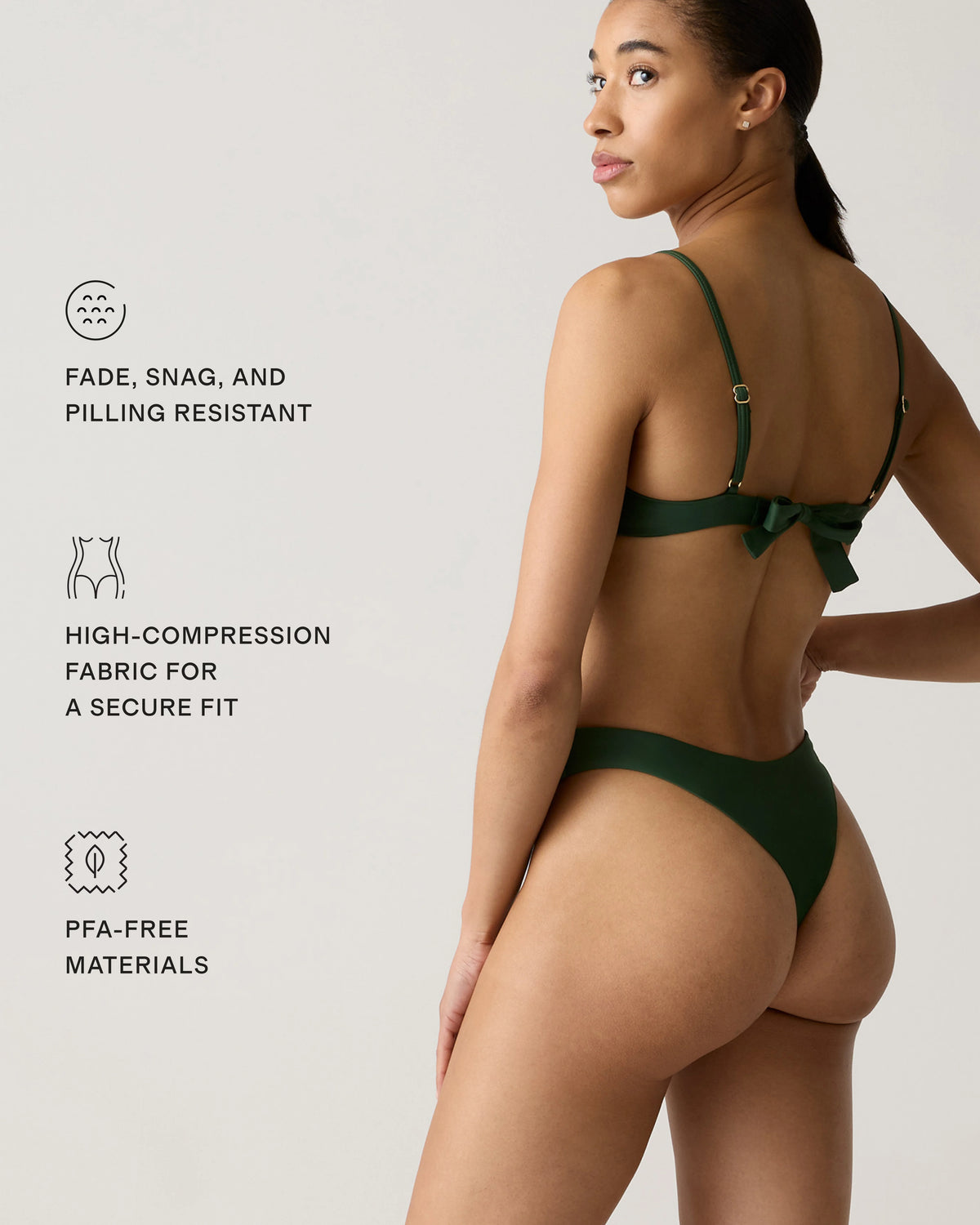 Italian High-Leg Bikini Bottom - XS / Mocha Midi Dot