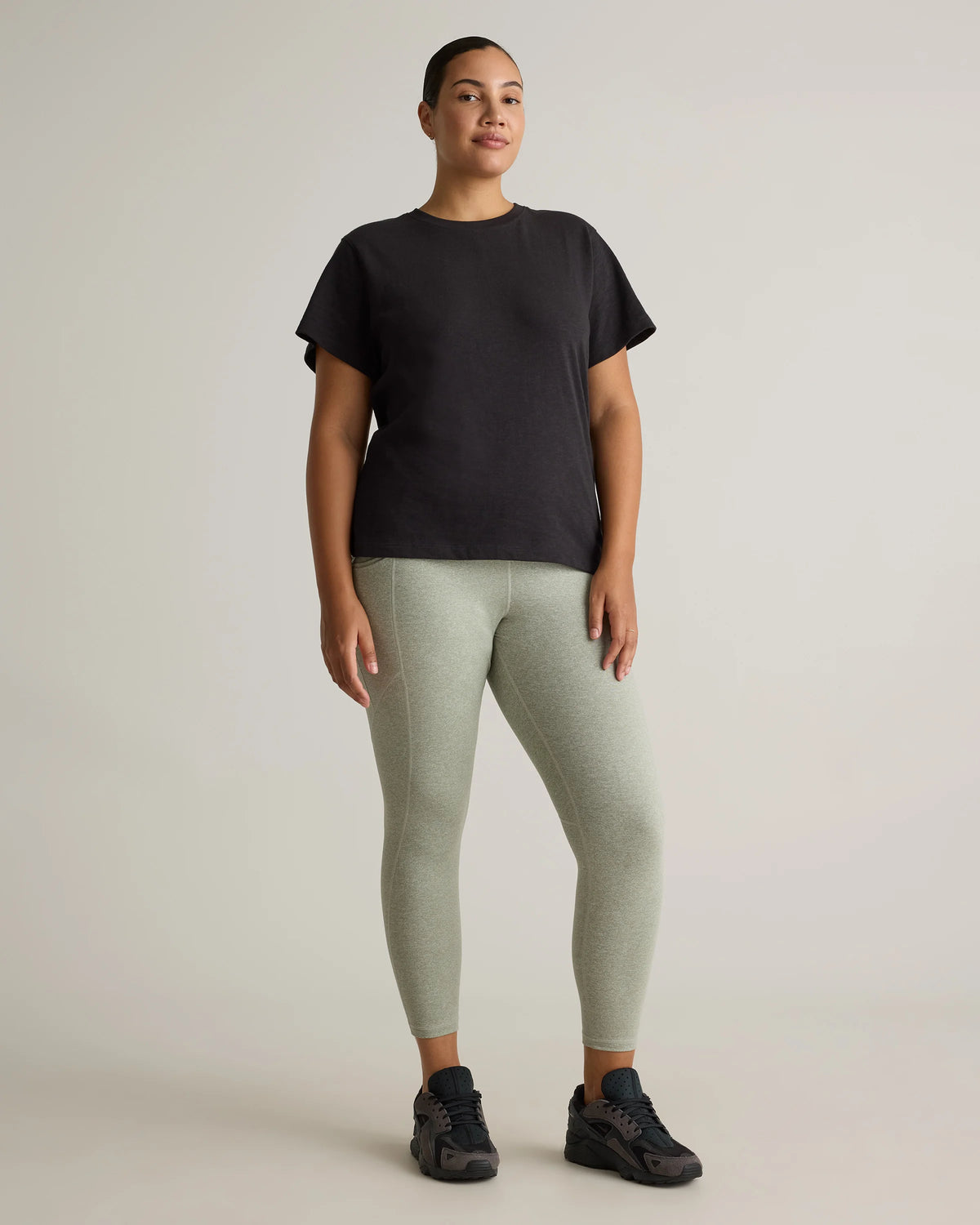 Ultra-Soft High-Rise Pocket Legging - XS / Heather Espresso