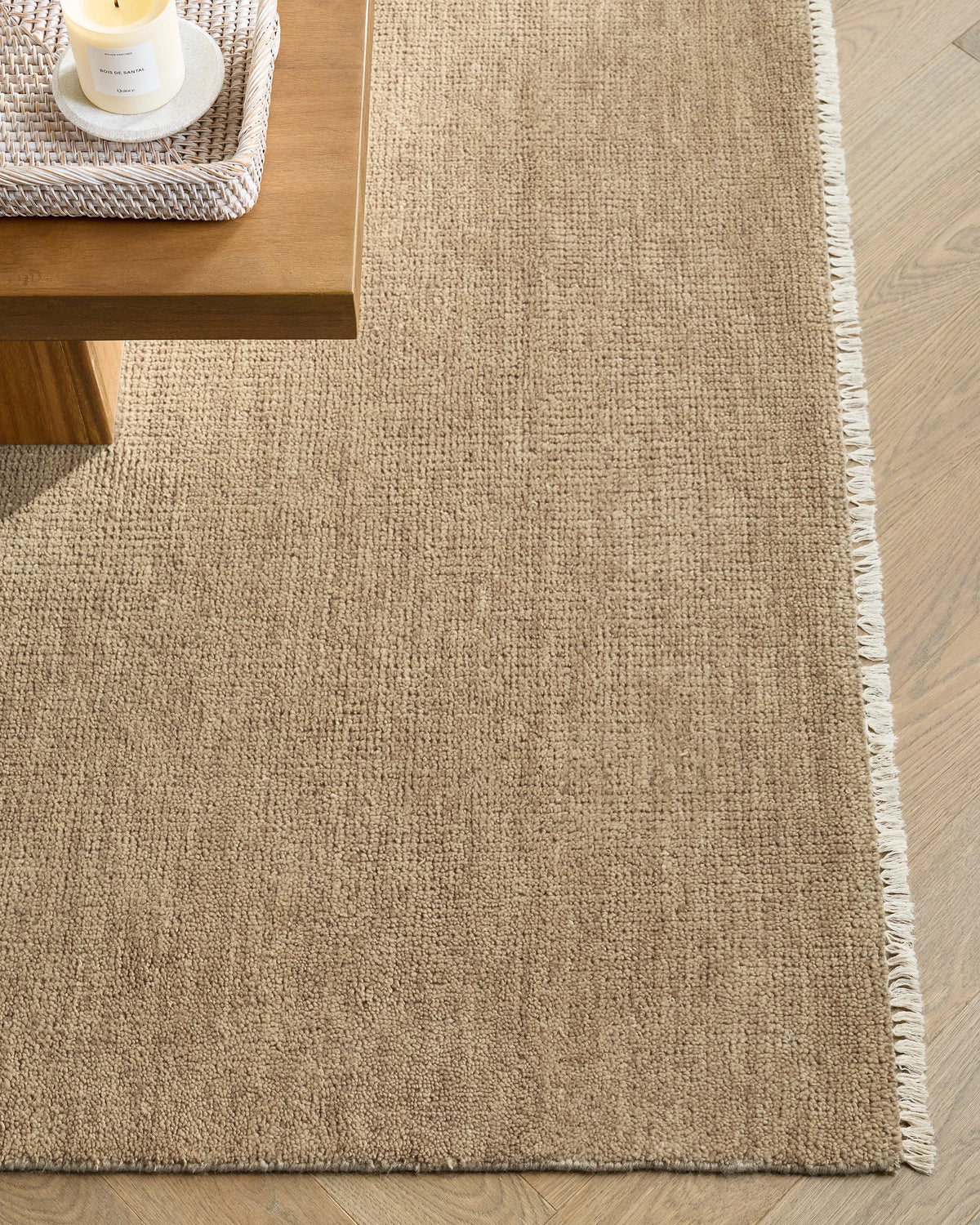Lee Hand-Knotted Wool Rug - 5' x 8' / Oat