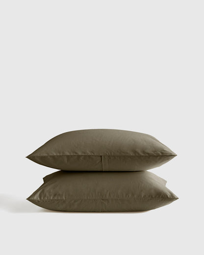 Organic Brushed Cotton Sham Set - Standard / Toffee