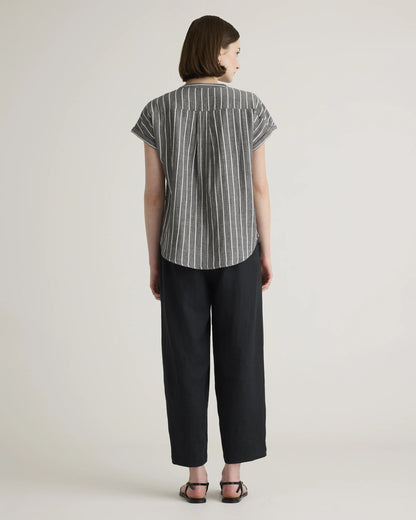 100% Organic Cotton Gauze Roll Sleeve Shirt - XS / Spiced Orange