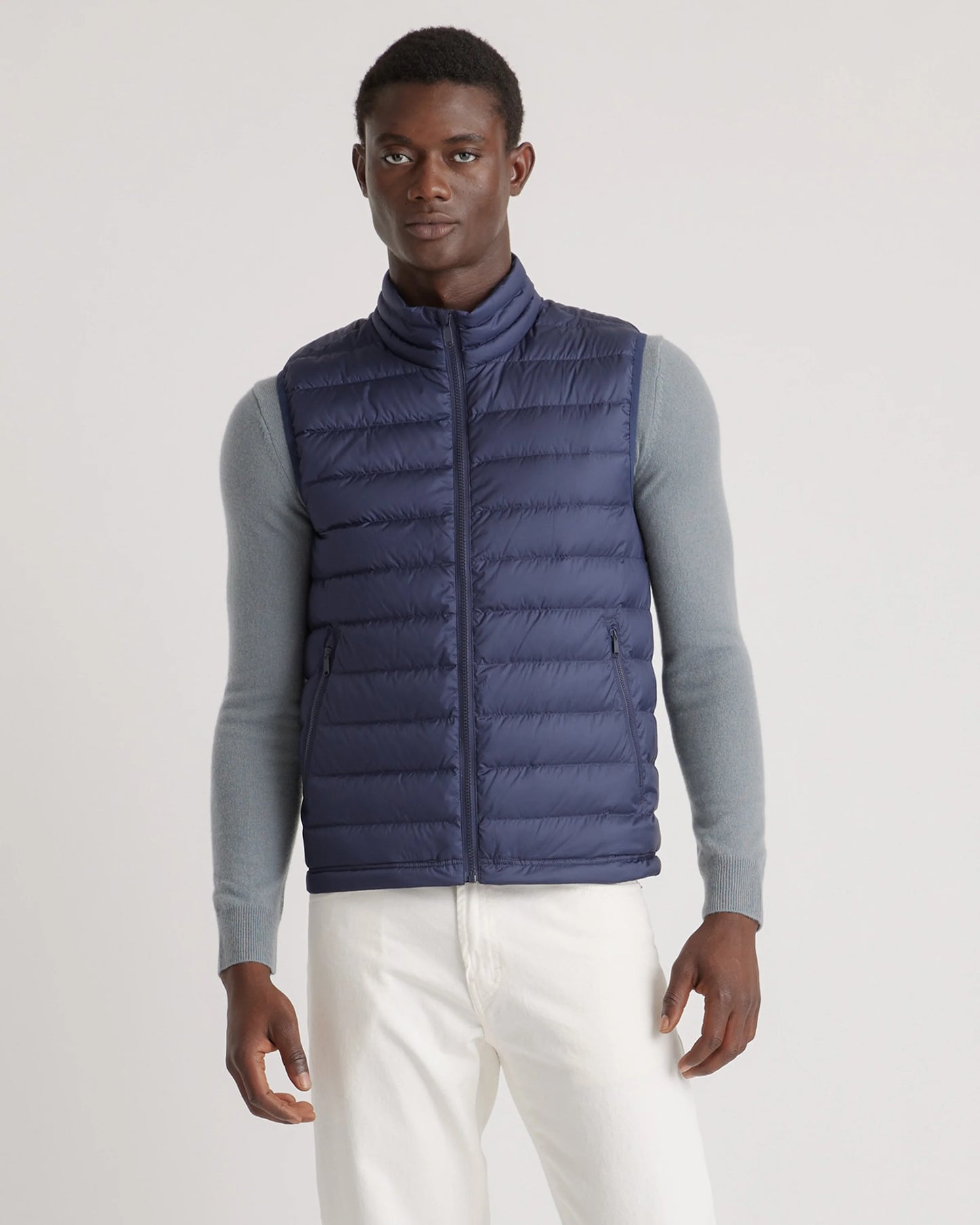 Lightweight Down Packable Puffer Vest - S / Overcast Grey