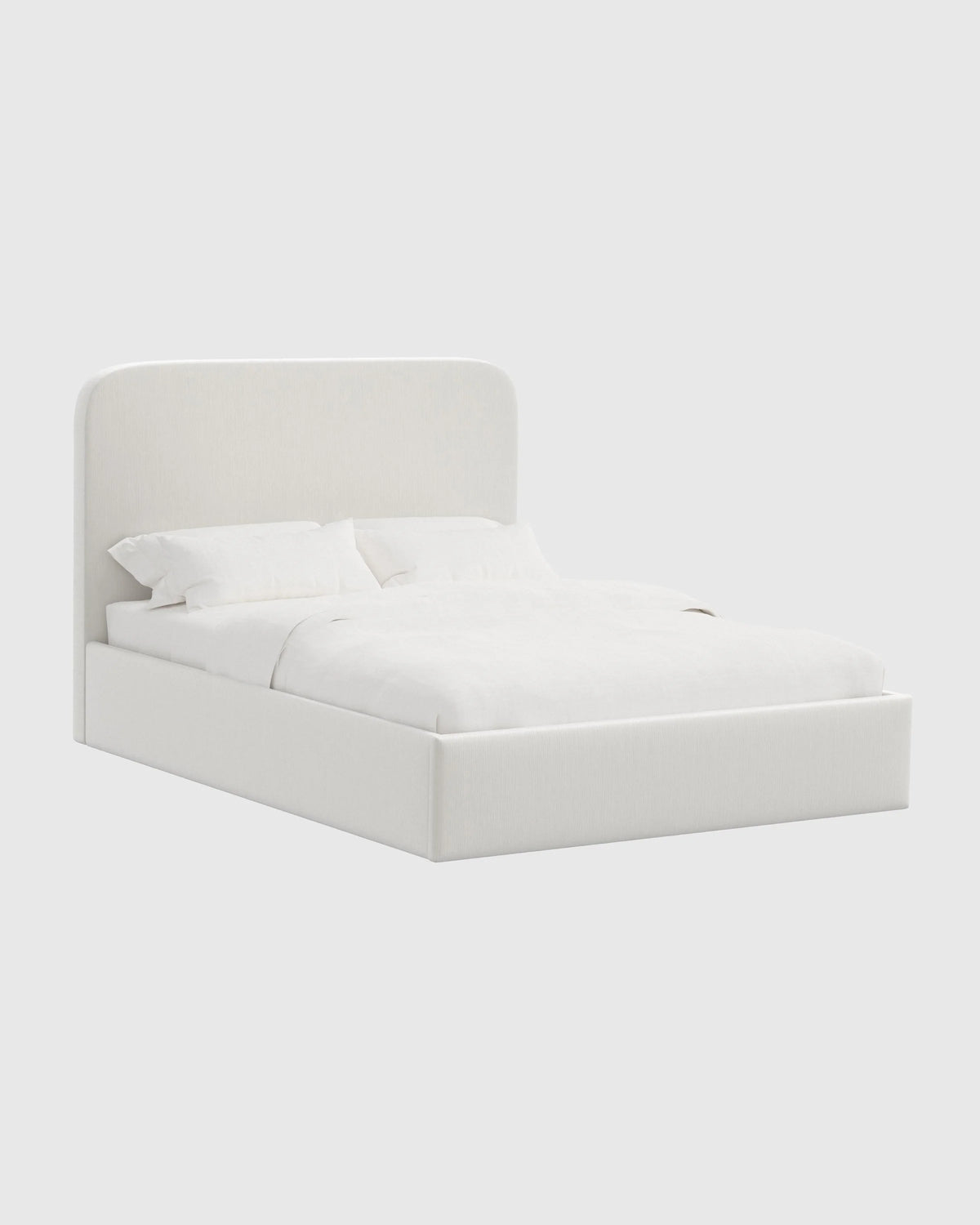 Curved Bed in Performance Velvet - Full / Walnut