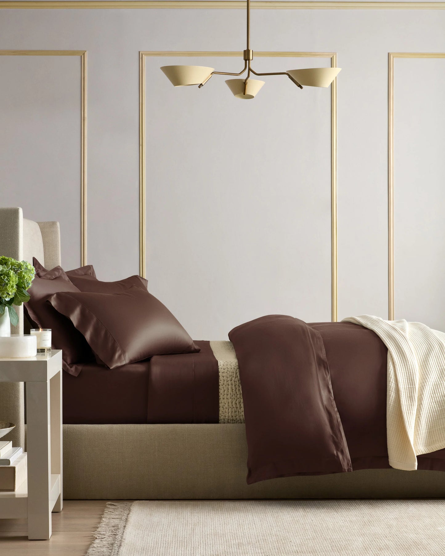 Signature Giza Cotton Sateen Duvet Cover Set - Twin / Sand