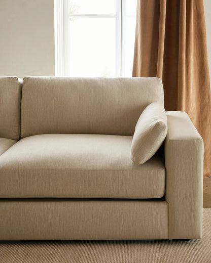Ashford Deep Seat Sofa in Performance Chenille Linen Blend - 7ft / Snow