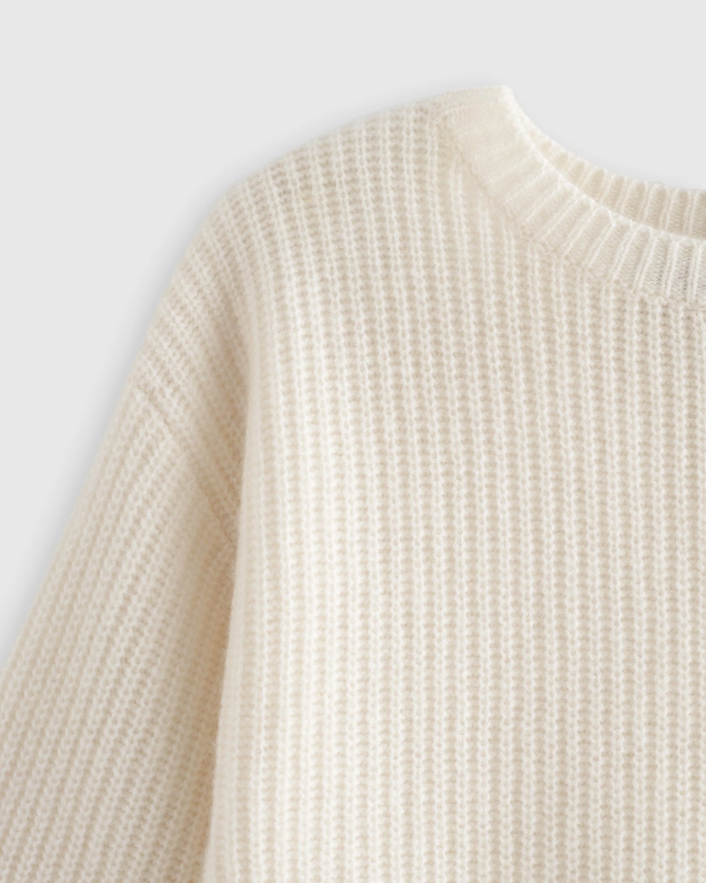 Washable Cashmere Fisherman Tunic Sweater - 6 / Oatmeal