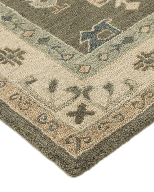 Callum Wool Rug - 3' x 5' / Green