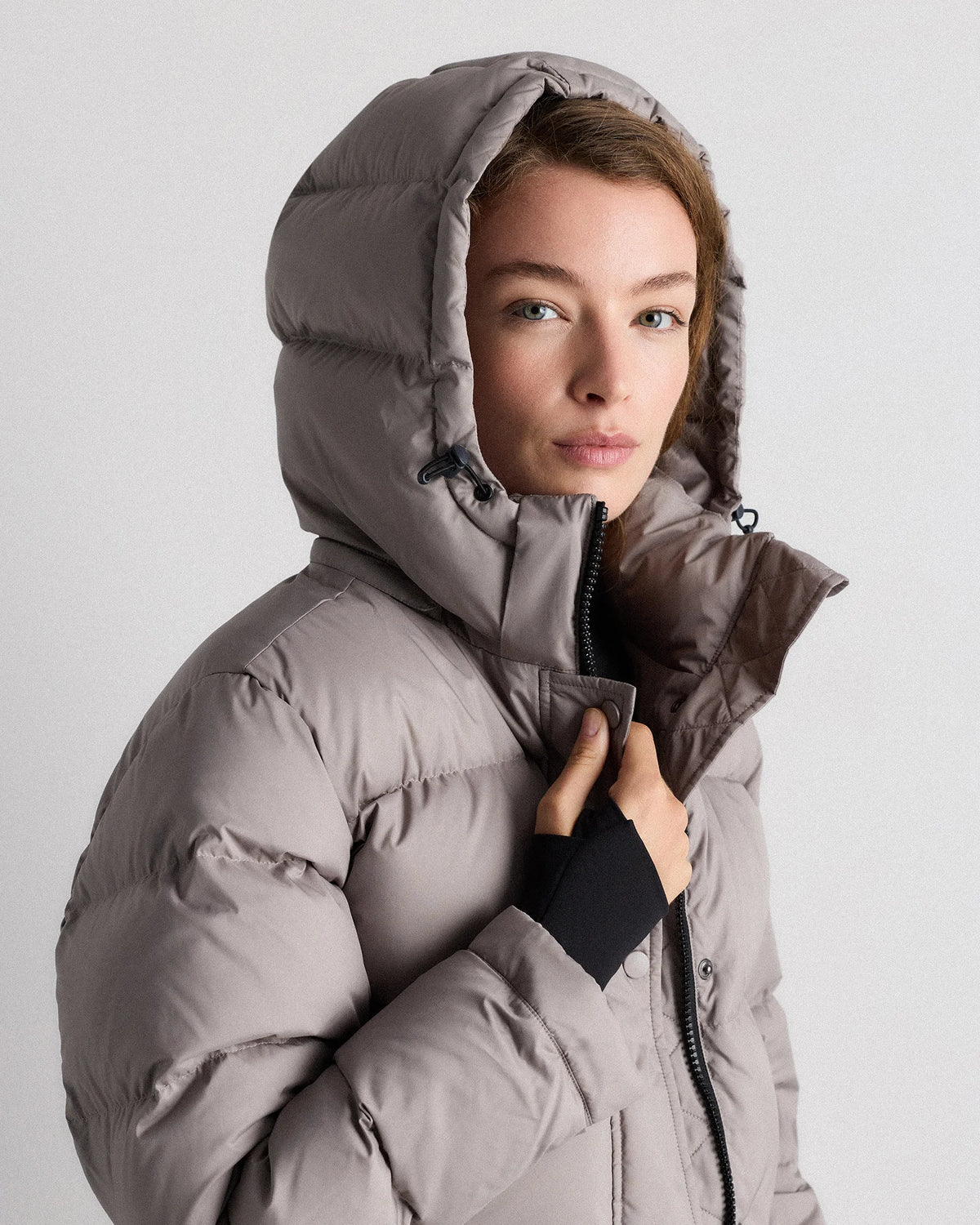Responsible Down Cropped Puffer Jacket - XS / Shiny Black