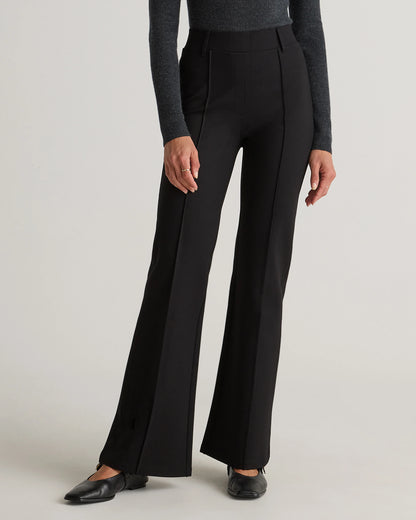Ultra-Stretch Ponte Flare Leg Pants - XS / Espresso