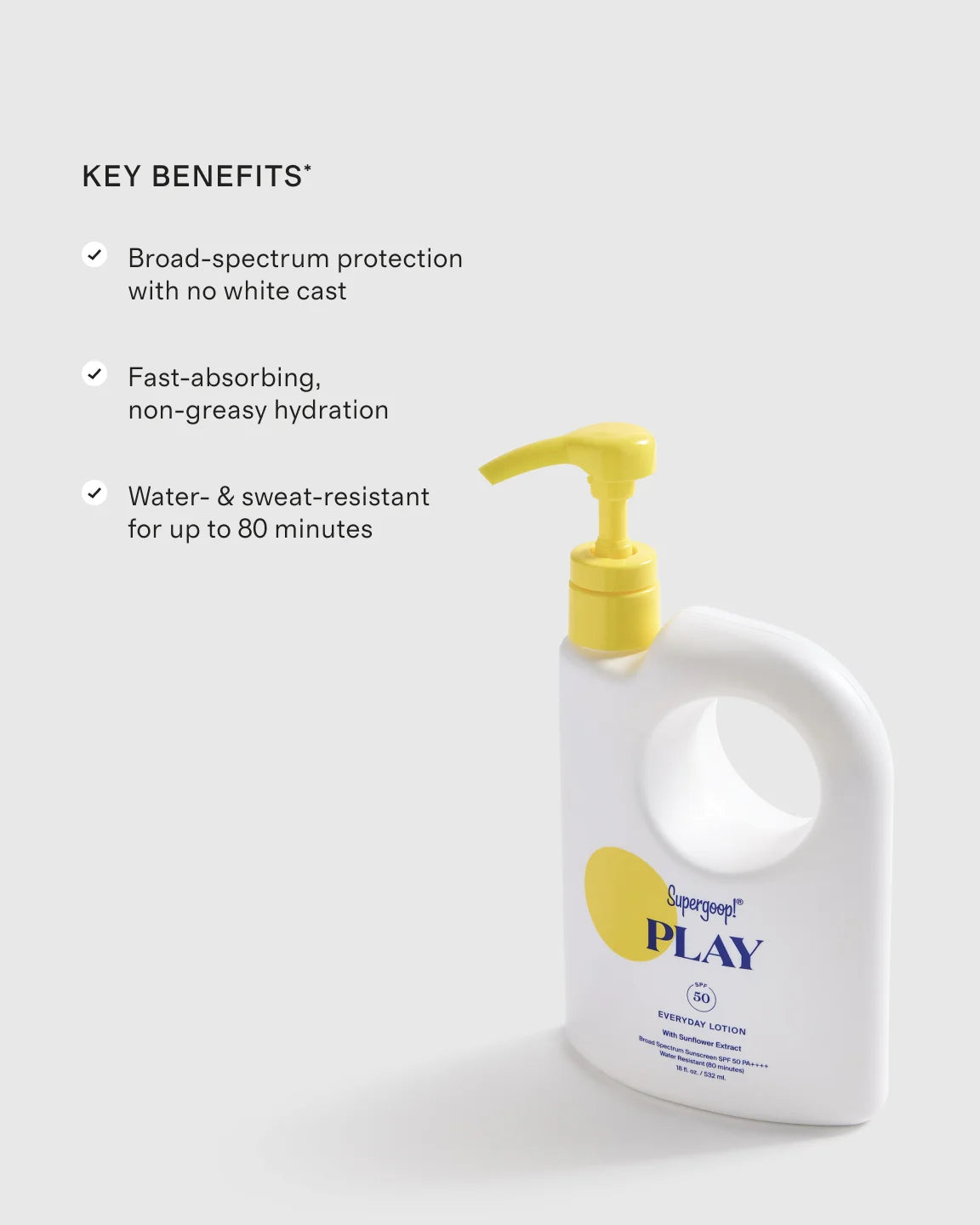 PLAY Everyday Lotion SPF 50 18 oz by Supergoop! - One Size / No Color