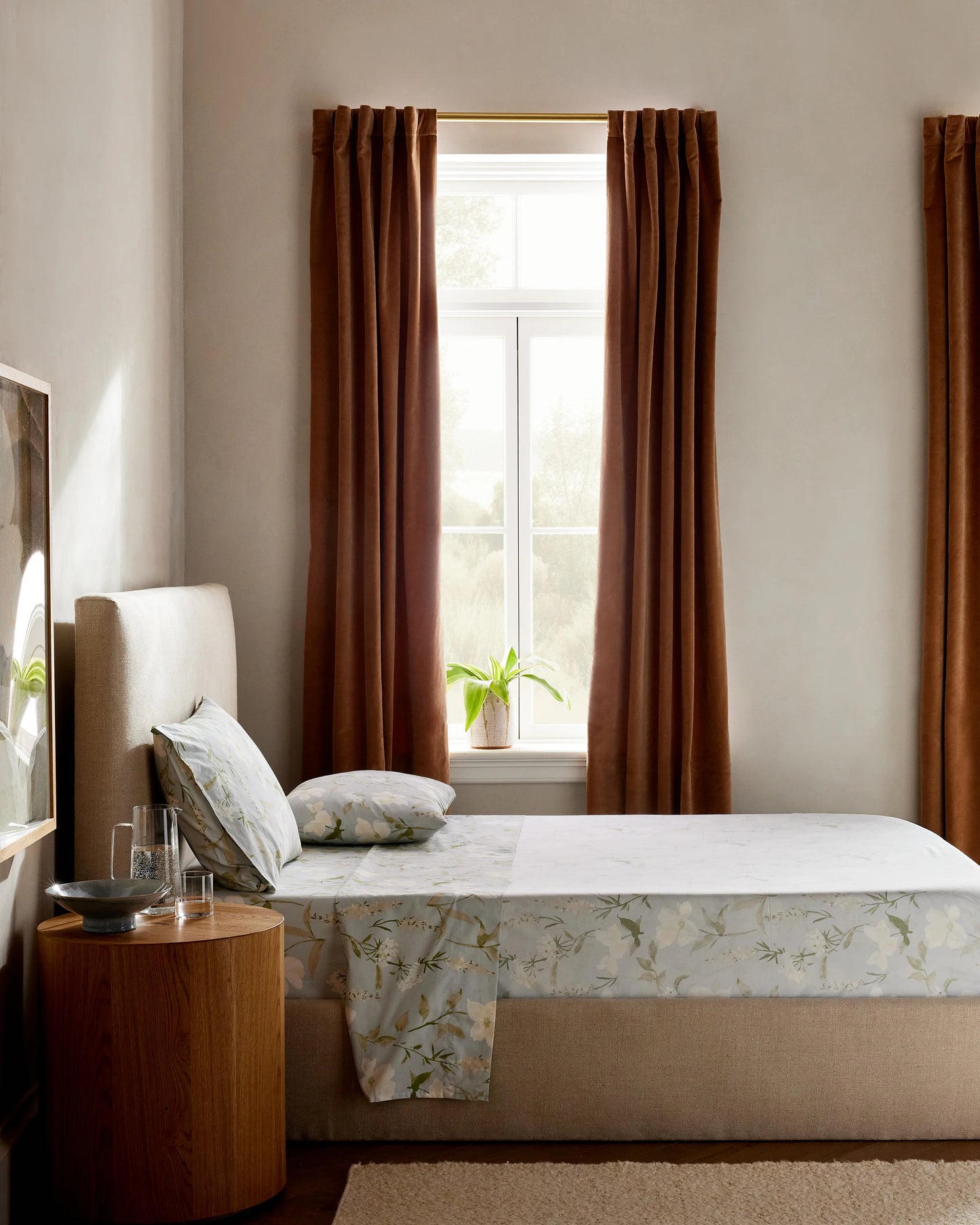 Organic Crisp Percale Sheet Set - Twin / White