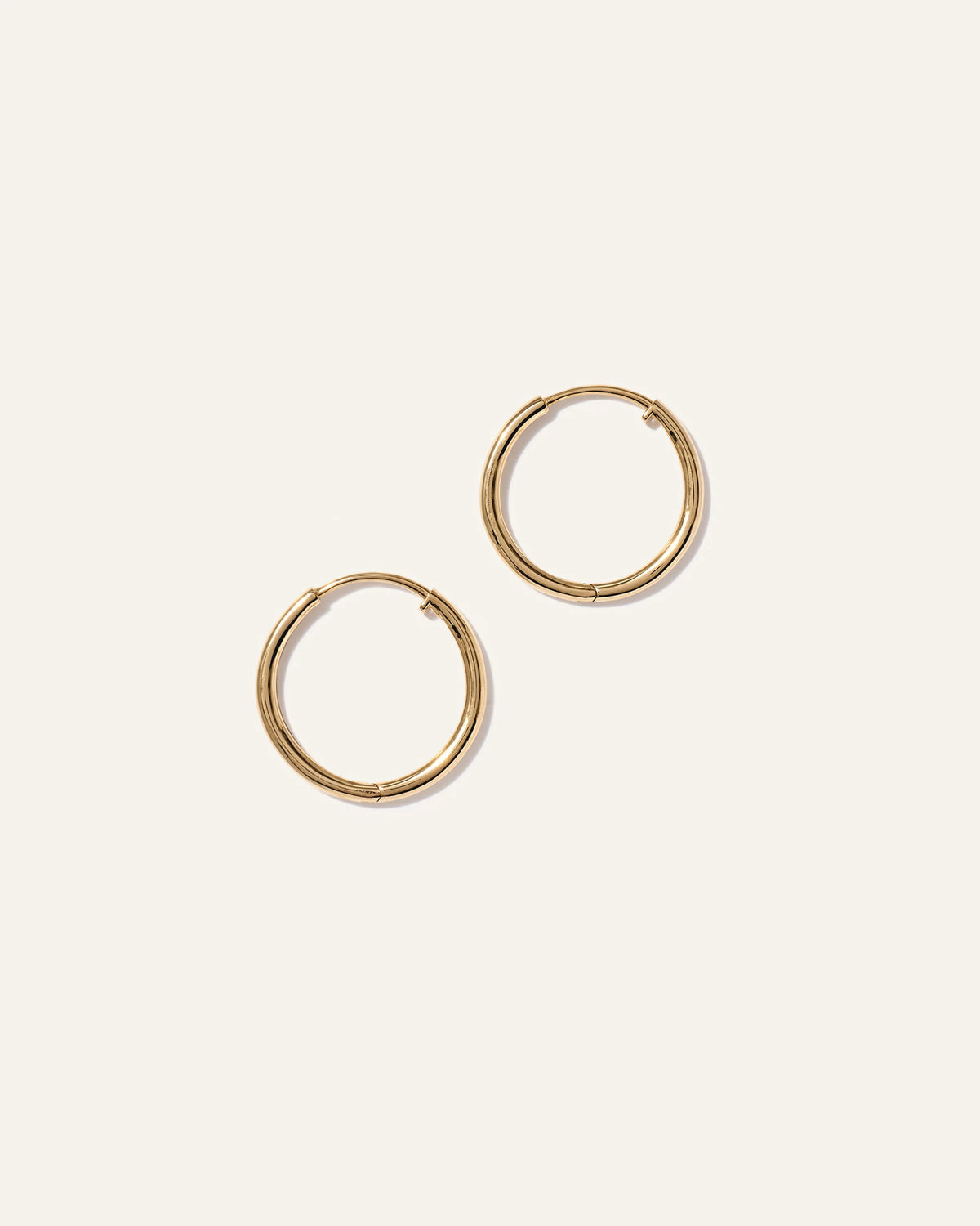 14K Gold Classic Hoops - 12mm / Yellow Gold