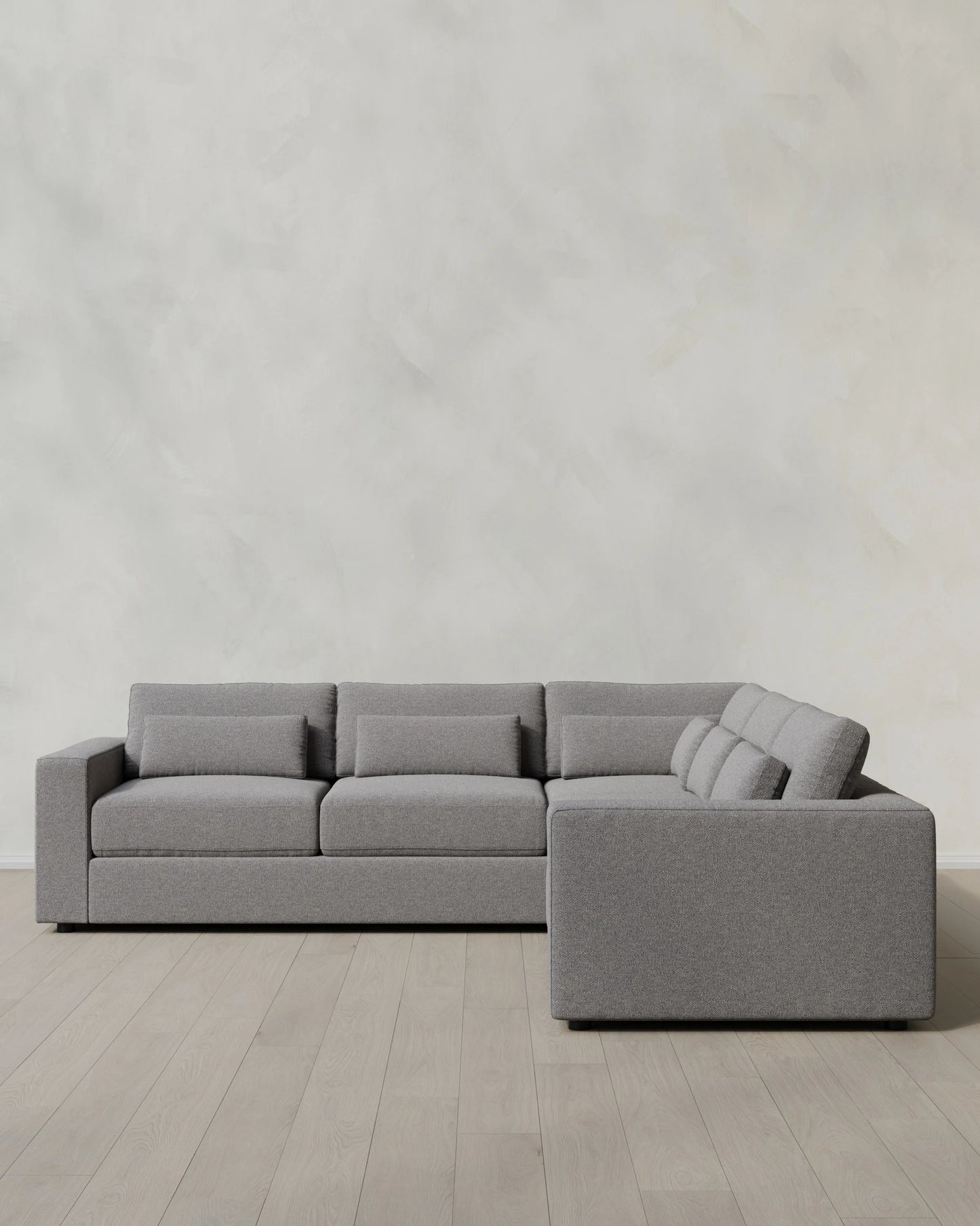 Ashford Deep Seat L Sectional in Performance Basketweave - 119x119 / Fog
