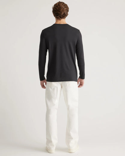 Cotton Modal Long Sleeve Tee - S / Heather Grey