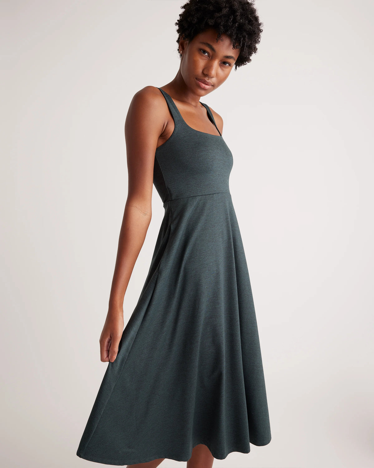 Flowknit Breeze Fit & Flare Dress - XS / Heather Green