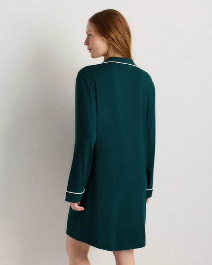 Bamboo Jersey Sleep Shirt - XS / Rhubarb