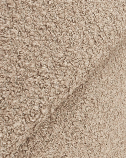 Plush Boucle Square Bed - Full / Ivory