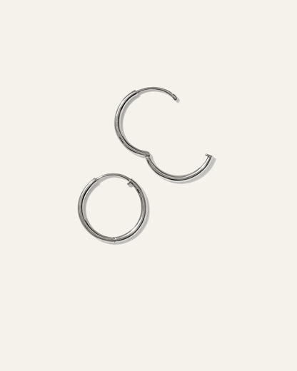 14K Gold Classic Hoops - 12mm / Yellow Gold