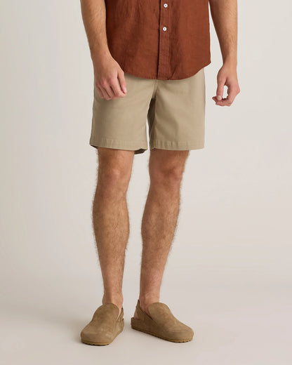 Cotton Chino Drawstring Shorts - 7" - S / Trellis