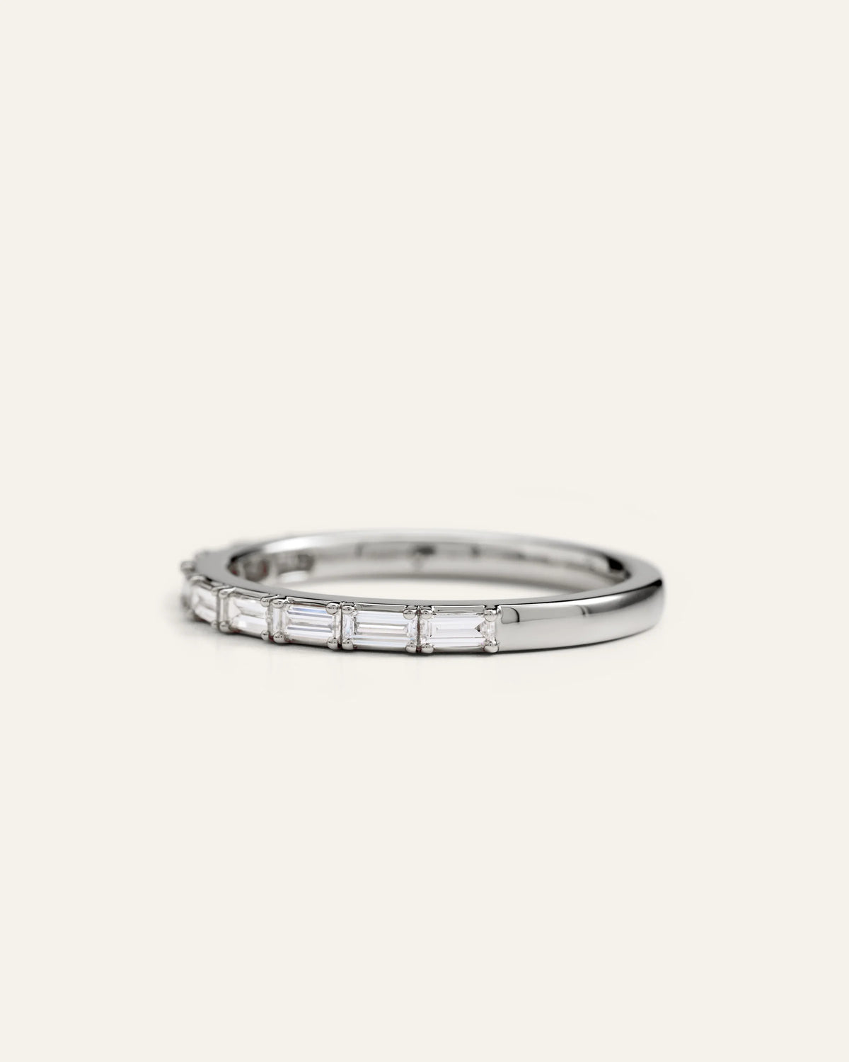 14K Gold Lab Grown Diamond Baguette Band - 5 / Yellow Gold