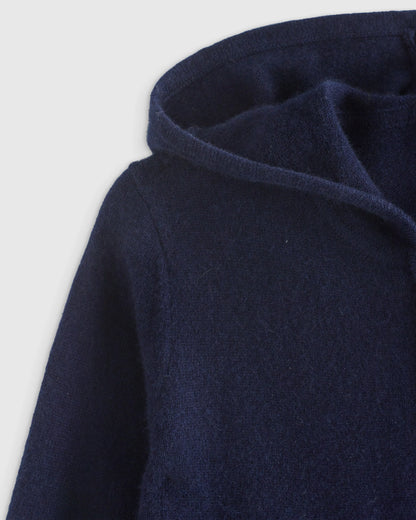 Washable Cashmere Full Zip Hoodie - 3-6M / True Navy