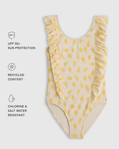 Ruffle One Piece Swimsuit - 6 / Soft Ditsy Floral