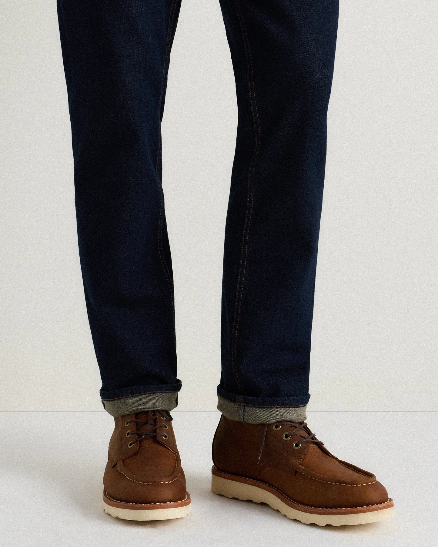 Crafted Leather Moc Toe Boot - 7 / Dark Chocolate