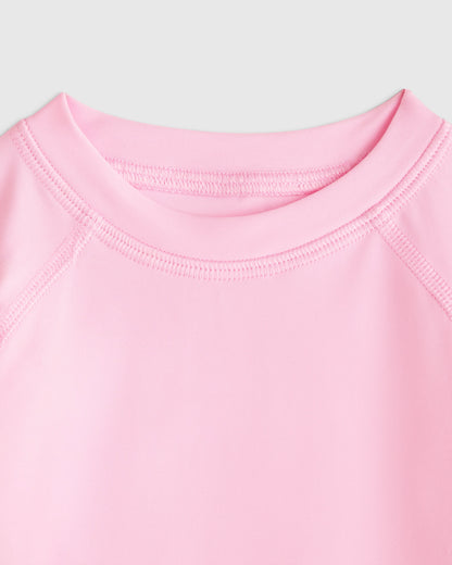 Long Sleeve Raglan Rash Guard - 6-9M / Island Aqua