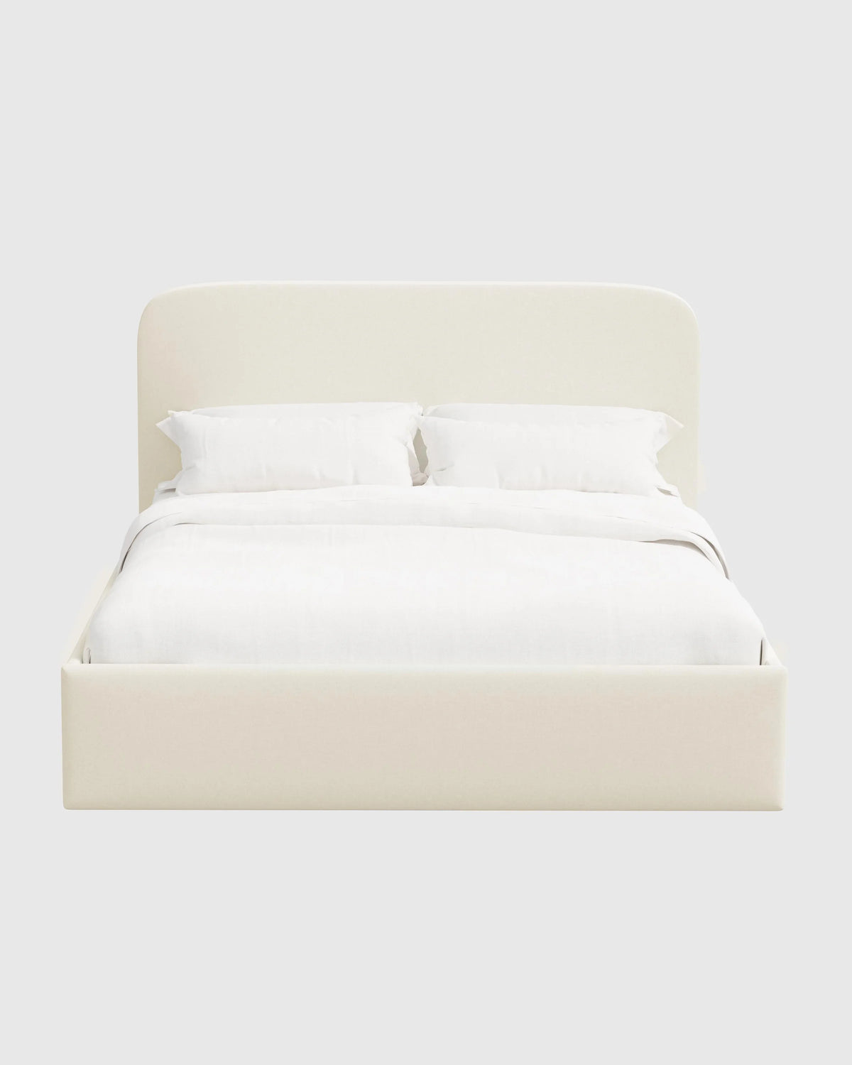 Curved Bed in Performance Linen - Full / Ivory