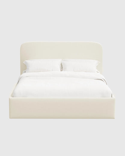 Curved Bed in Performance Linen - Full / Ivory