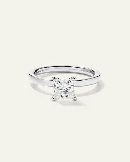 Lab Grown Diamond Princess Comfort Fit Engagement Ring - 1ct - 4 / Yellow Gold
