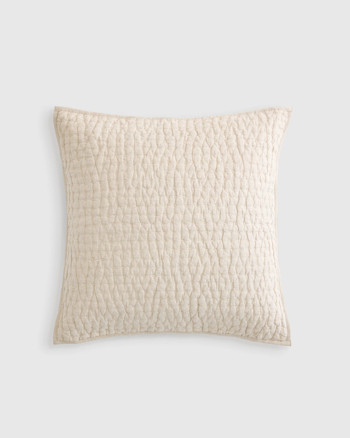 European Linen Cotton Stitch Quilted Euro Sham - Euro / Orchid