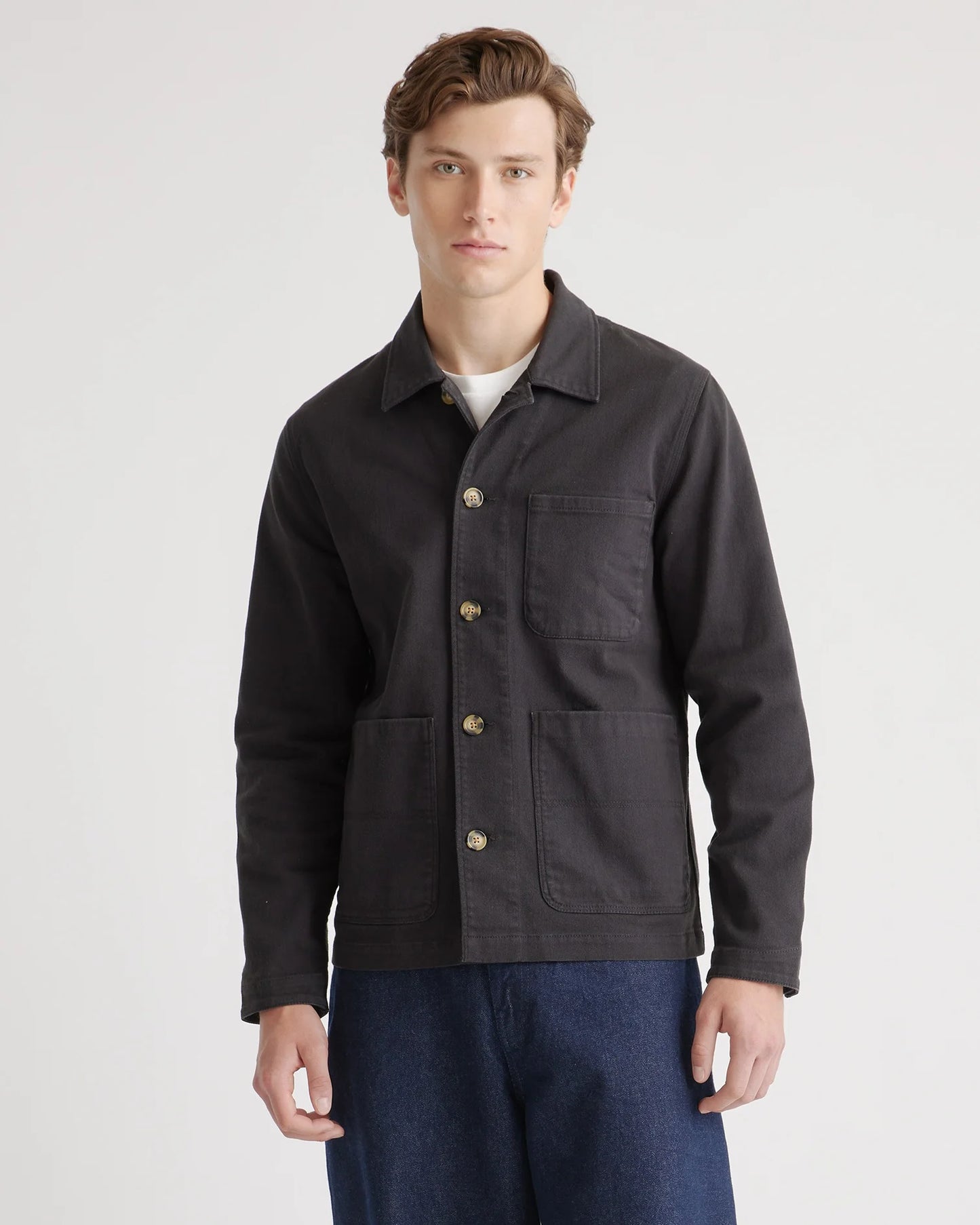 Organic Comfort Stretch Chore Jacket - XS / Vanilla