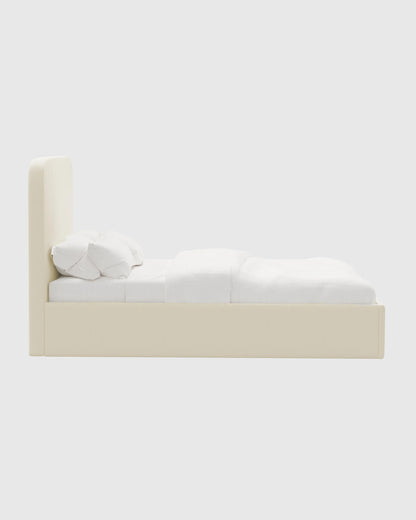 Curved Bed in Performance Linen - Full / Ivory