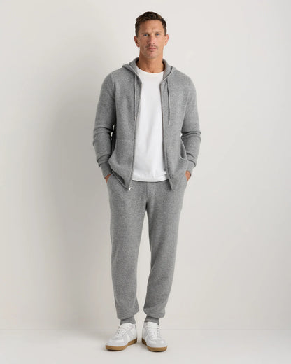 Mongolian Cashmere Full-Zip Hoodie - S / Teak