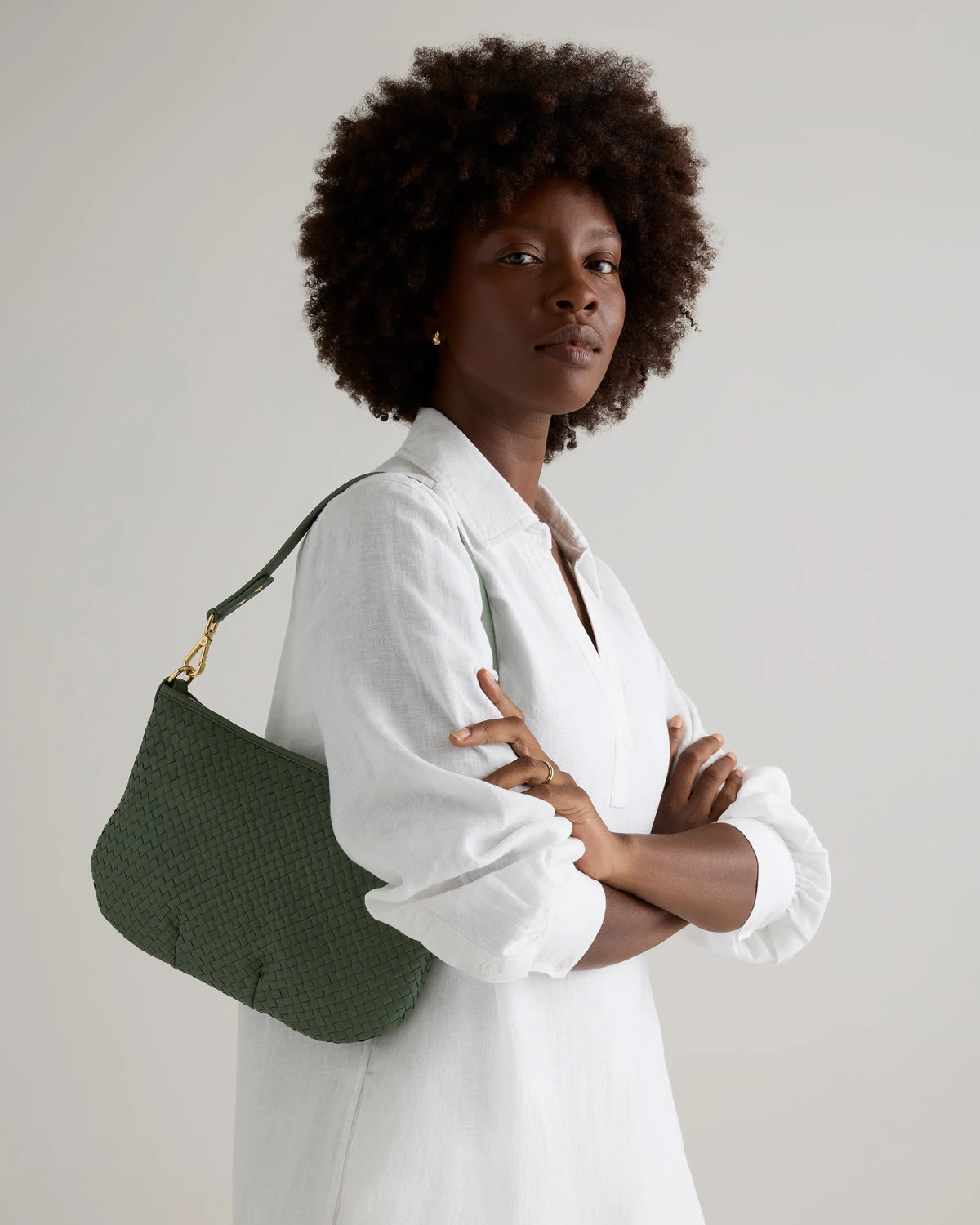 Sloane Handwoven Mini Shoulder Bag - One Size / Cognac