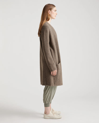 Superfine Merino Wool Sweater Coat - XS / Heather Grey