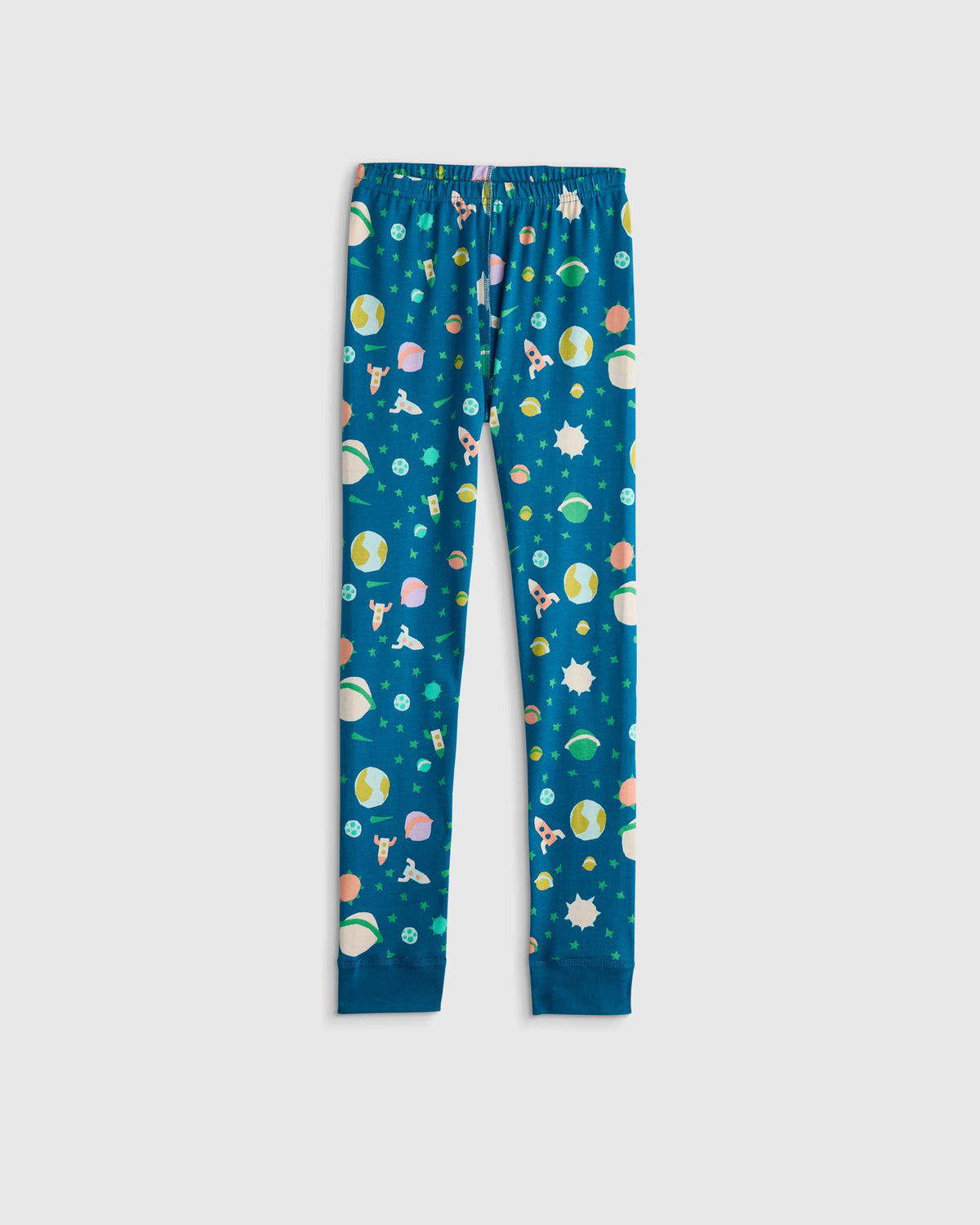 100% Organic Cotton Short Sleeve and Pant Pajama Set - 6 / Planets