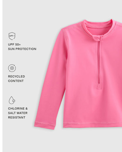 Long Sleeve Zip-Up Rash Guard - 0-3M / Yellow