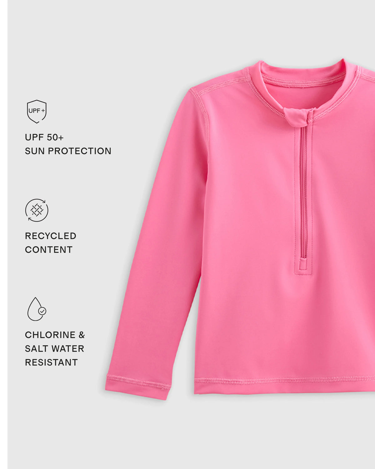 Long Sleeve Zip-Up Rash Guard - 2T / Yellow