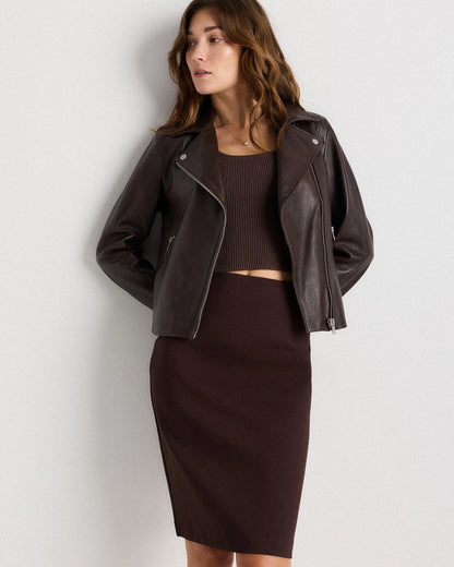 Ultra-Stretch Ponte Pencil Skirt - XS / Charcoal